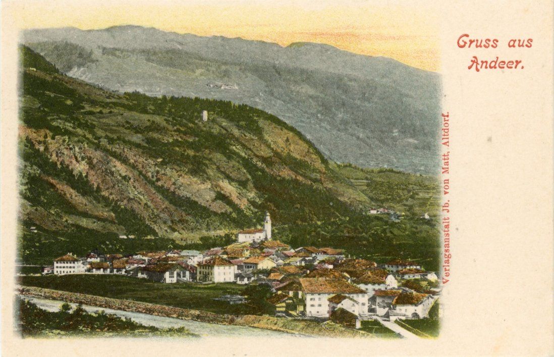 Cartoline postali: Andeer   GR         ca. 1900 – Usato da Brig venduto da Valcards54