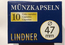 Lindner 10er Pack Münzkapseln 47 mm