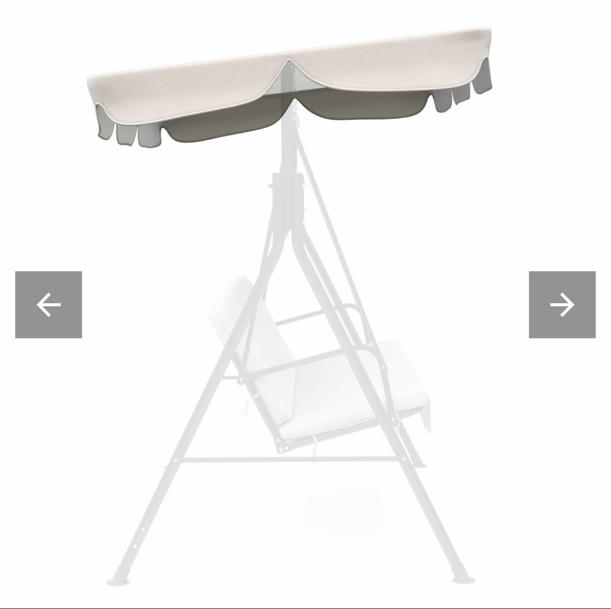 Altre altalene da giardino: Stoffdach Hollywoodschaukel beige – Nuovo e nell'imballaggio originale da Dagmersellen venduto da ste_p8sy 2