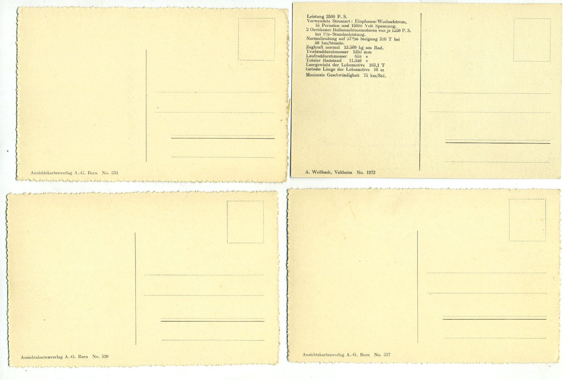 Cartoline postali: 4 alten Ansichtkarten Lötschberg Bahn – Usato da Versoix venduto da HELVETICA_1 1