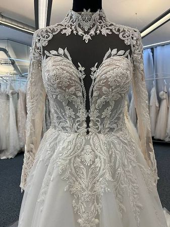 Prinzessin Hochzeitskleid Glitzer Tüll Schleppe