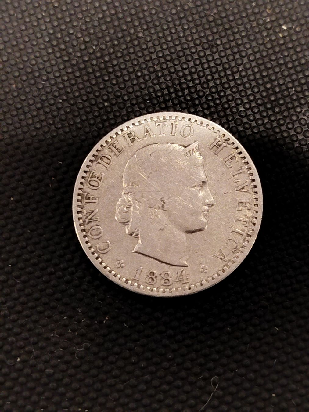 Tutti le monete: pièce de 20 centimes/Rappen Suisse 1884 – Usato da Châtel St Denis venduto da Magil71 1