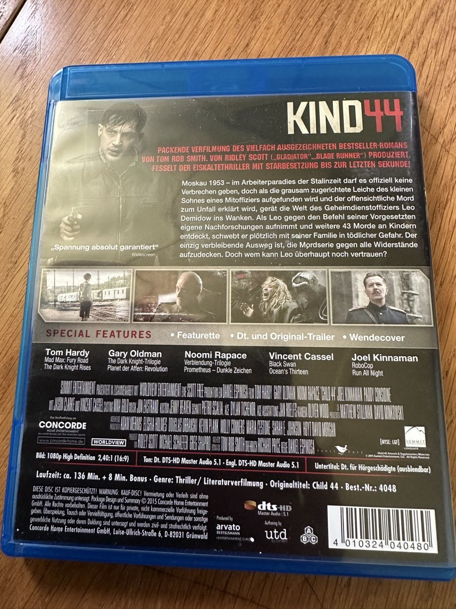 Tutti i DVDs: Kind 44 Bluray, Tom Hardy – Usato da Benken ZH venduto da Audi-erich 1