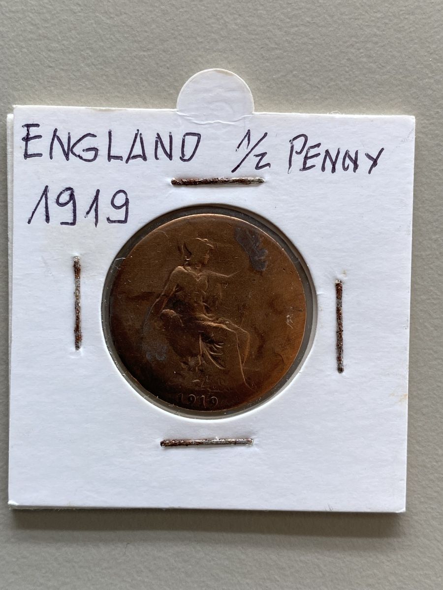 Tutti le monete: GB - 1/2 penny - 1919 – Usato da Payerne venduto da Mike1682