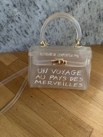 Transparent Handtasche mit Aufdruck Grösse: One Size