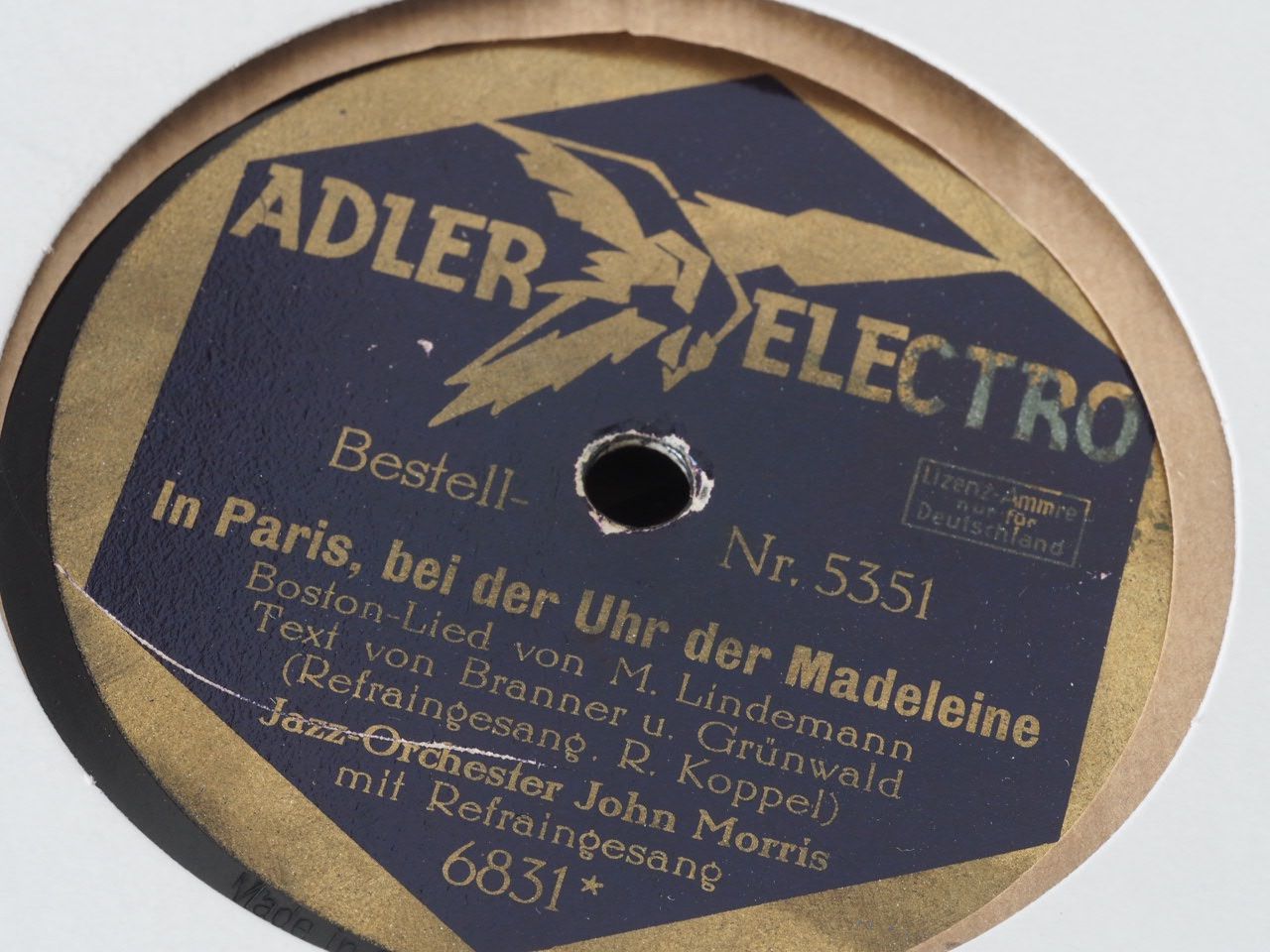 Schallplatten: DISQUES 78 TOURS – Gebraucht aus Lausanne von Leag 6