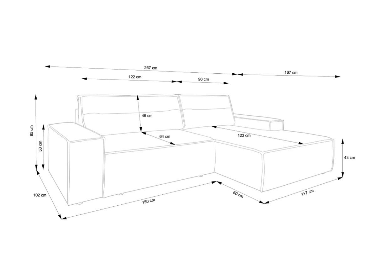 Sofas: Ecksofa mit Schlaffunktion Cord Stoff – D'occasion à Zürich par ema_8pdf 2