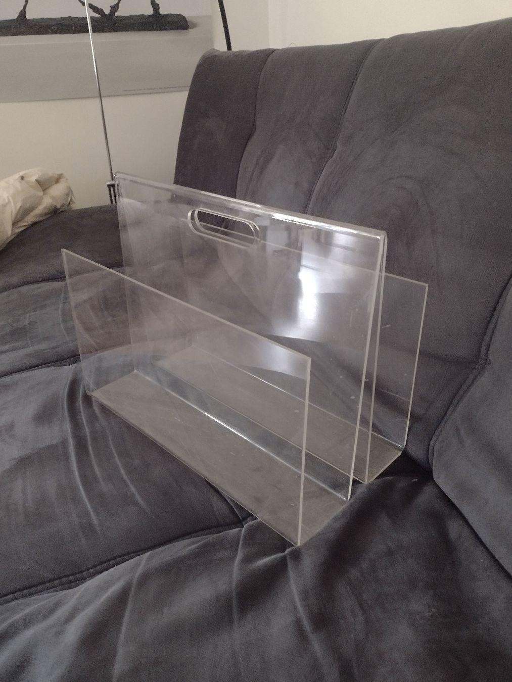 Sonstiges Zubehör: Vintage Clear Acrylic Magazine Rack – Gebraucht aus Zürich von TrainLine 1
