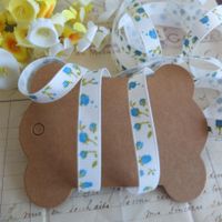 Band Ruban Grosgrain Rosen blau 4 M