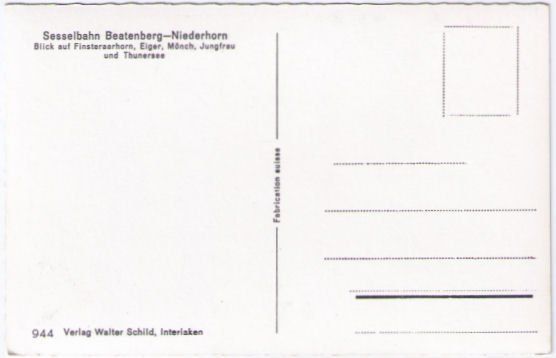 Cartes postales: Beatenberg - Sessellift Niederhorn – D'occasion à Binningen par Mountainrider 1