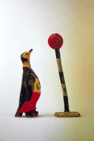 Poster print - penguin & bollard