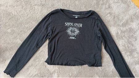 Damen Langarmshirt mit Print Grösse M