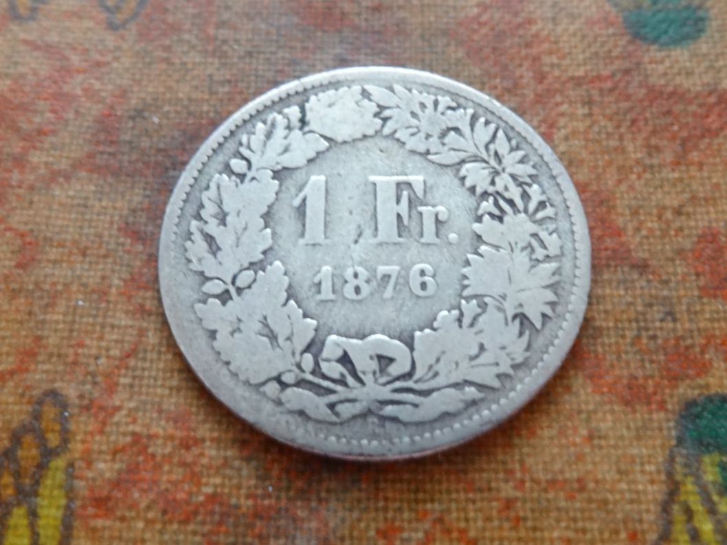 Tutti le monete: 1 Fr. 1876  (Y) – Usato da Romanel-sur-Lausanne venduto da Swift13