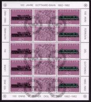 1982_100 Jahre Gotthardbahn im Kleinbogen ET_Dampflok+Re 6/6