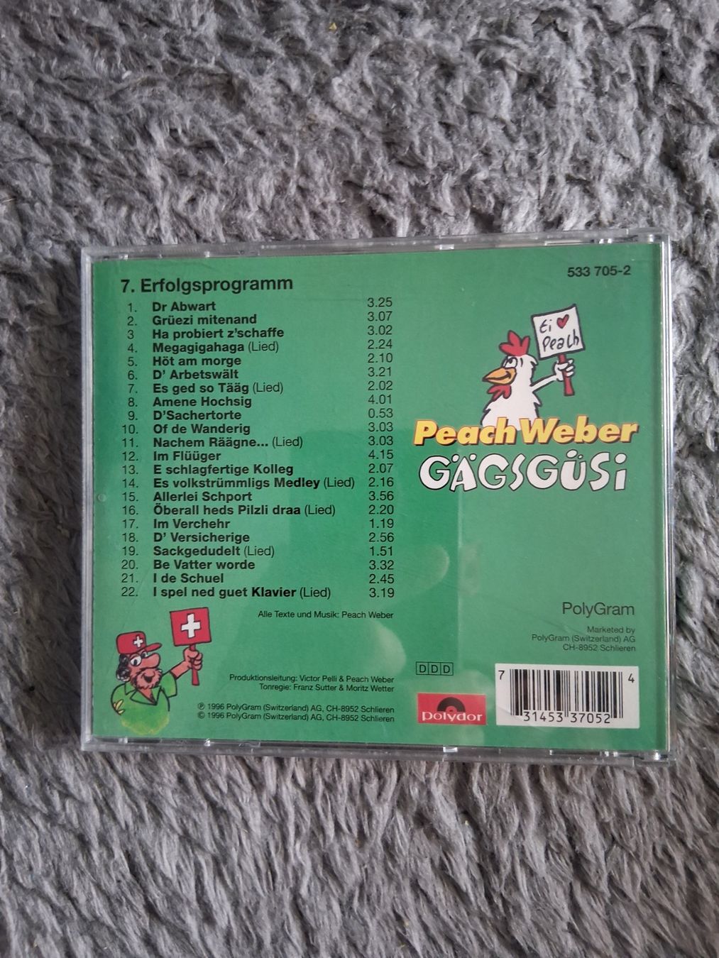 CD: PEACH WEBER    GÄGSGÜSI       CD – Usato da Wetzikon ZH venduto da Ramones01 1