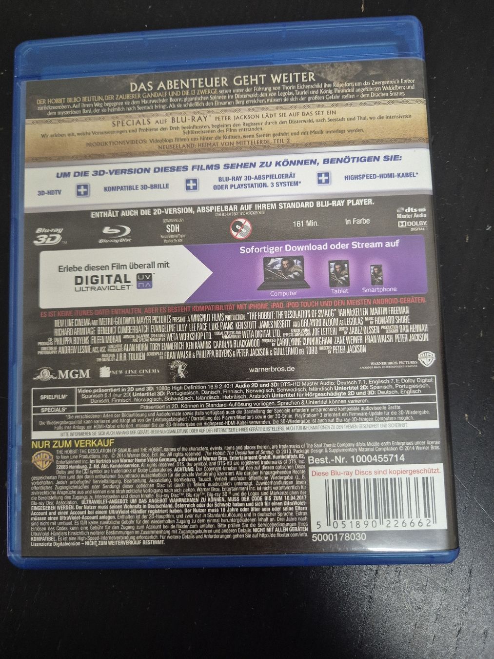 Tutti i DVDs: Der Hobbit - Smaugs Einöde 3D Blu-ray – Usato da Wald ZH venduto da _Hotarubi_ 1