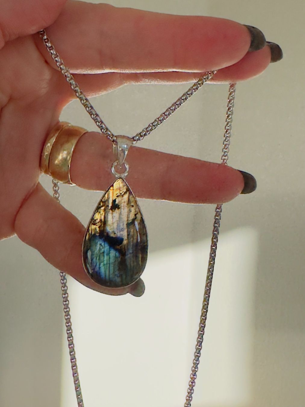Catenine: Labradorite necklace – Nuovo e nell'imballaggio originale da Genève venduto da AGBERG 8