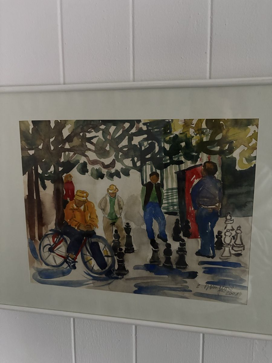 Gemälde: Trois peintures scènes de vie – Gebraucht aus Estavayer-le-lac von kmorosini