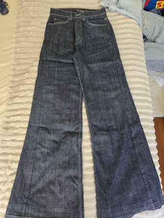 Massimo Dutti Jeans dunkelblau Schlaghose Neuwertig