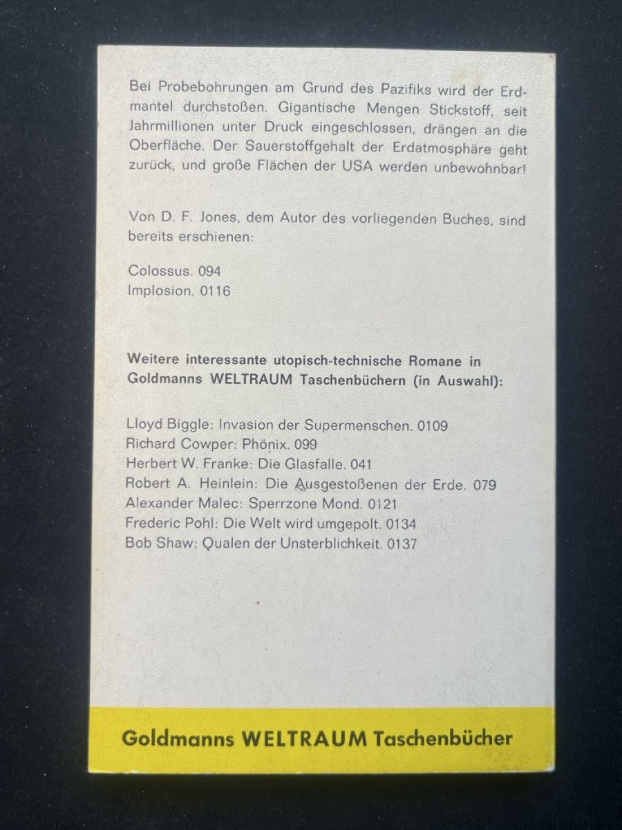Libri: D.F. Jones "Lass die Blumen stehn" – SF-Klassiker, Top! – Usato da Forch venduto da tieckr 1