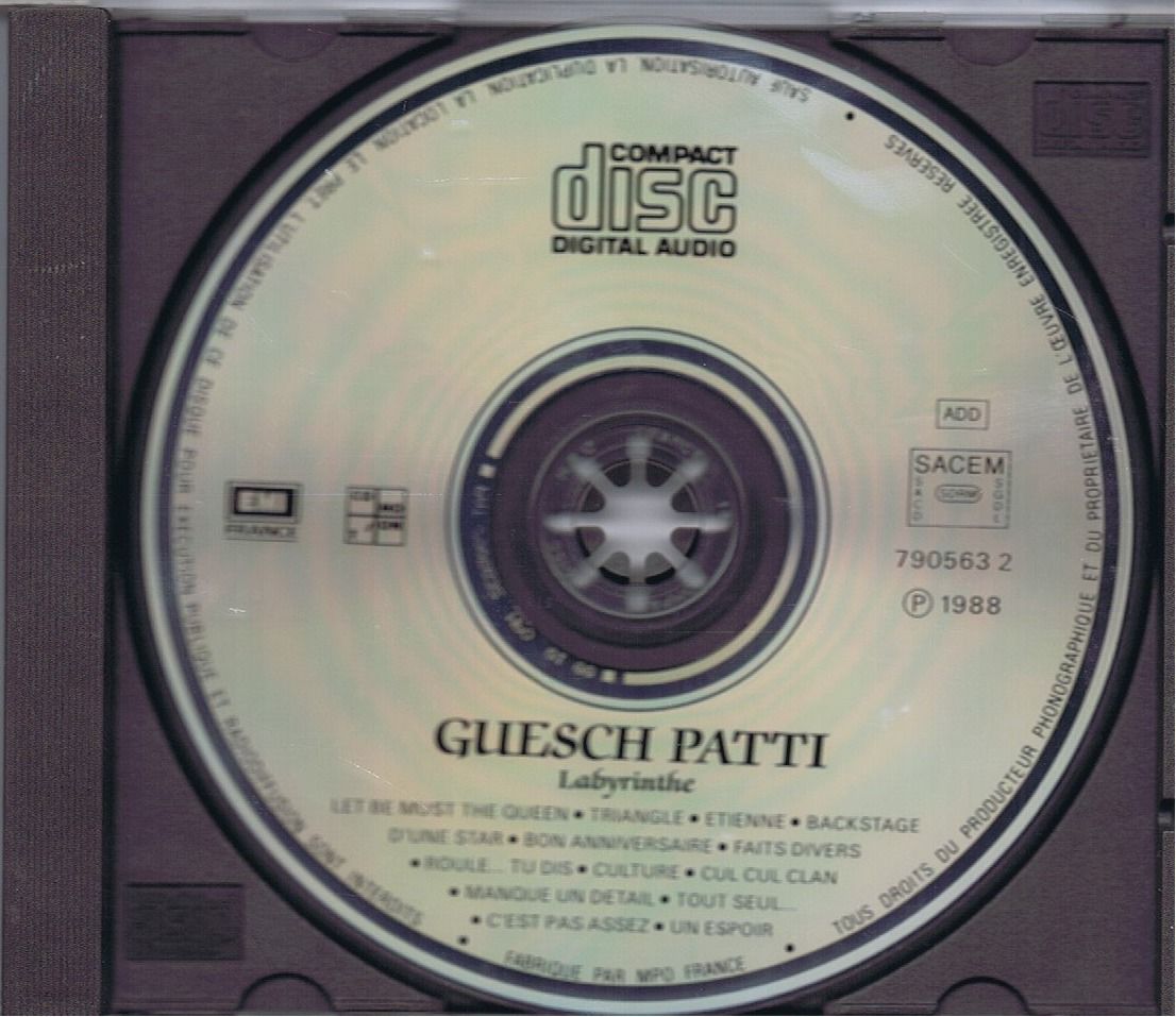 CDs: Guesch Patti – Labyrinthe – Gebraucht aus Unterengstringen von Lastchance 2