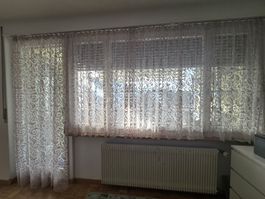 Helle Vorhänge mit Muster -Top Zustand! 142x 600 und 220×200