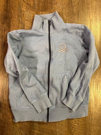 Benetton Sweatshirtjacke hellblau, neuwertig, Gr. 150 cm