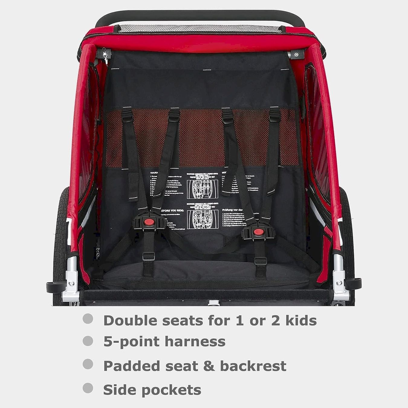 Rimorchi per biciclette: TIGGO 2 in 1 Kinderanhänger ROT – Nuovo e nell'imballaggio originale da Bottighofen venduto da zaap 4