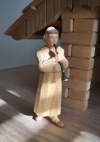 original Brienzer Krippenfigur flötenspielender Hirte