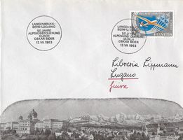 Pro Aero 1963, 50 Jahre Alpenflug Binder, FDC 1963