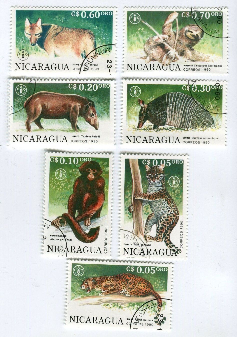 Tutti i francobolli: Briefmarken "Tiere". Nicaragua. – Nuovo e nell'imballaggio originale da Basel venduto da Butsch5