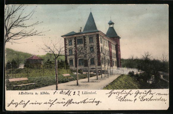 Cartoline postali: AK Affoltern a. Albis, Hotel Lilienhof – Usato da Berlin venduto da bartko-reher