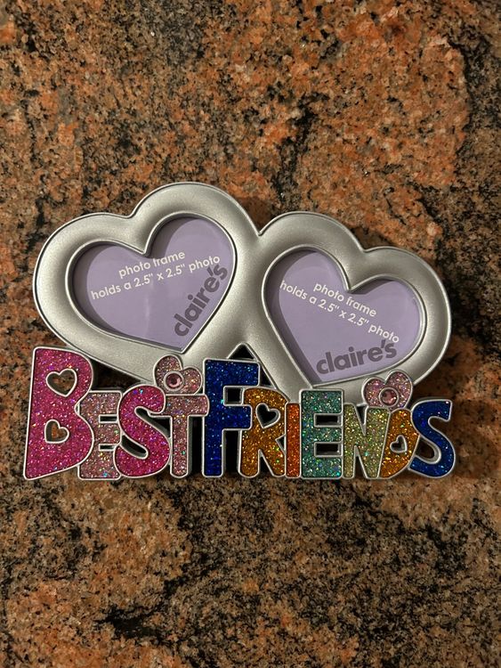 A08 Holz-Bilderrahmen "Friends Forever" - 10,2x15,2 Cm, Mit Metallständer, Tischdeko Oder Geschenk