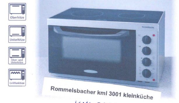 Rommelsbacher Backöfen: Mobile Kleinküche, Rommelsbacher kml 3001 – Neu (gemäss Beschreibung) aus Luzern von mth_xtr5