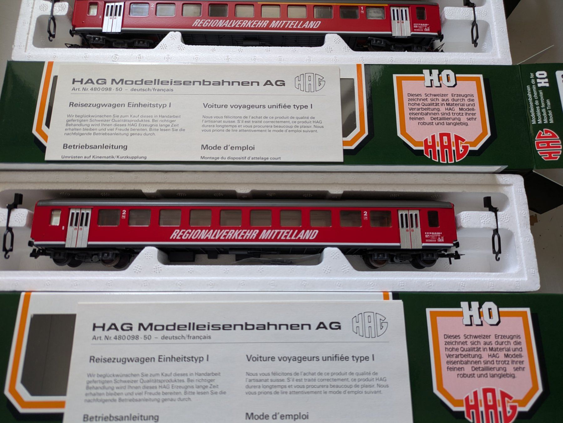 Hag Trains électriques: 3 HAG RM Einhaitswagen – Neuf (Voir description) à Lohn SH par Gitane0 2