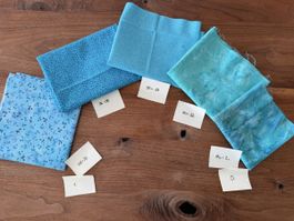 Stoff-Packet in türkis