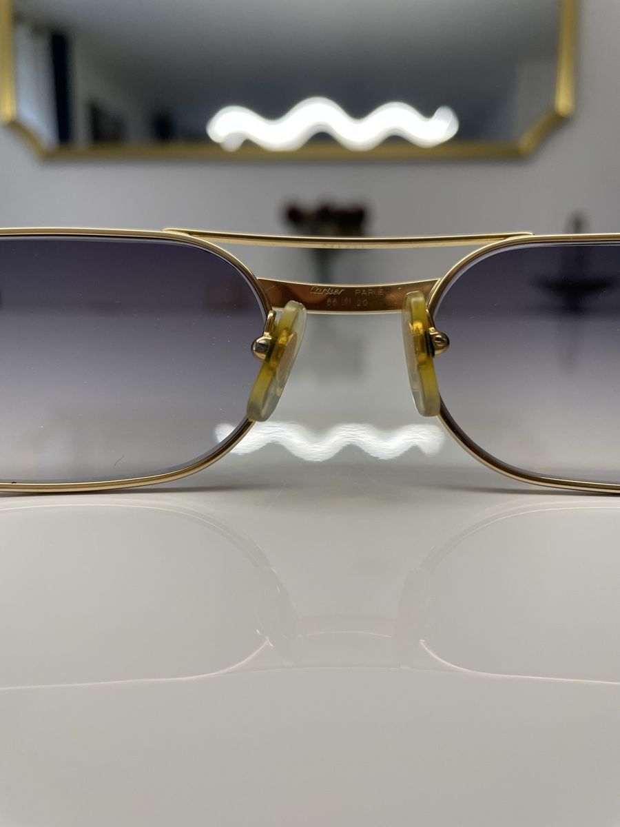 Cartier Occhiali & Lenti: Lunettes Cartier Santos Or – Usato da Bottens venduto da 2Lens 4