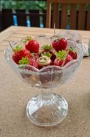 2er Set Vintage Glasschalen für Dessertert, Eis, Coupe