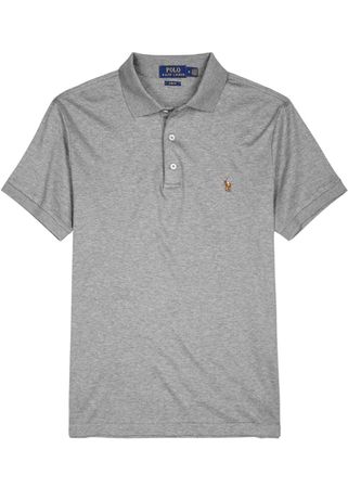 Polo Ralph Lauren Poloshirt M grau Pima Soft Touch