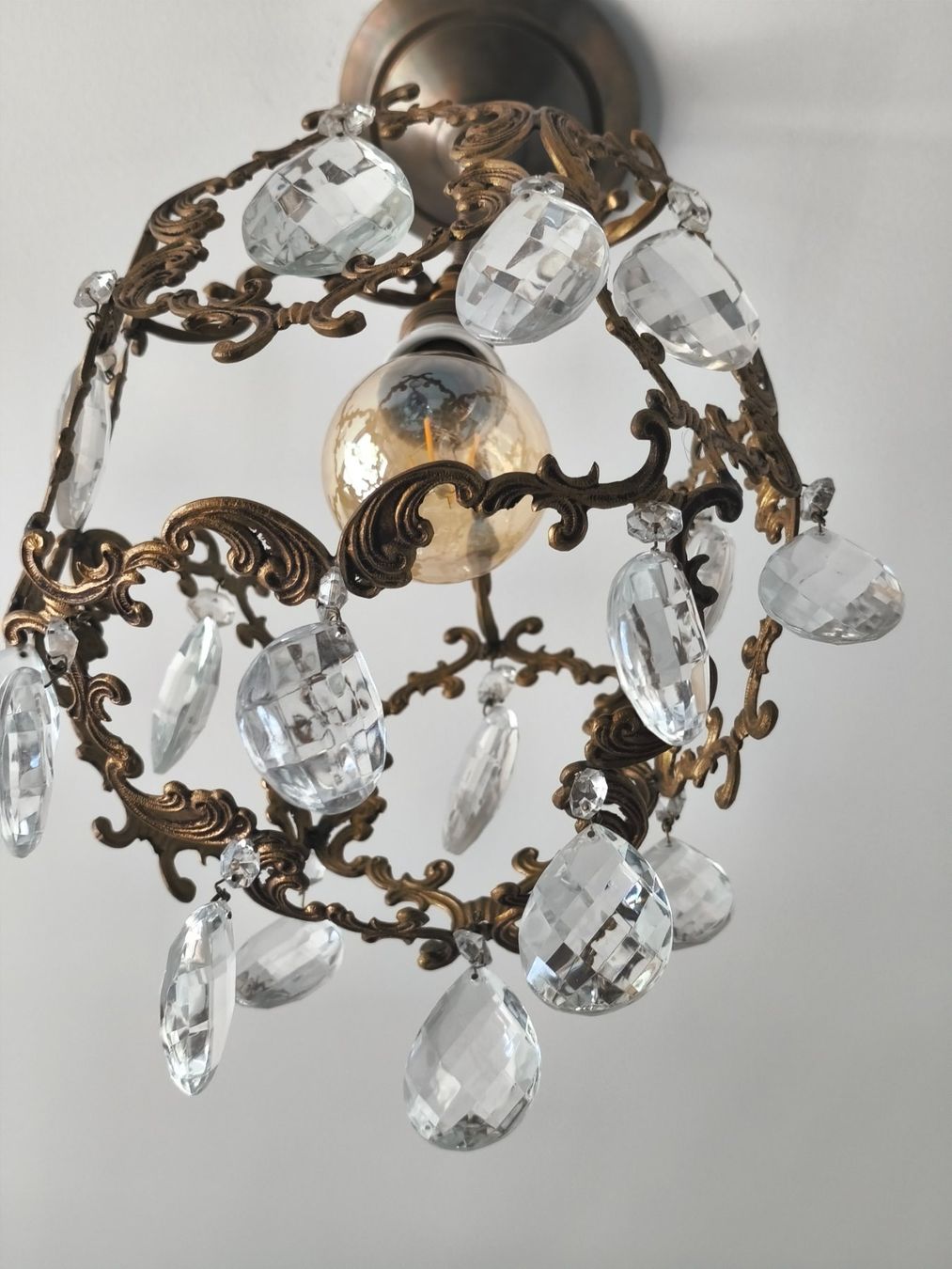 Lampadari & plafoniere: Antike Messing Kristall Lampe – Difettoso da Zürich venduto da Jul69 1
