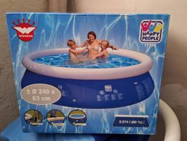 Pool 240cm x63cm ,Bodenmatten, Abdeckung ,div. neues Zubehör
