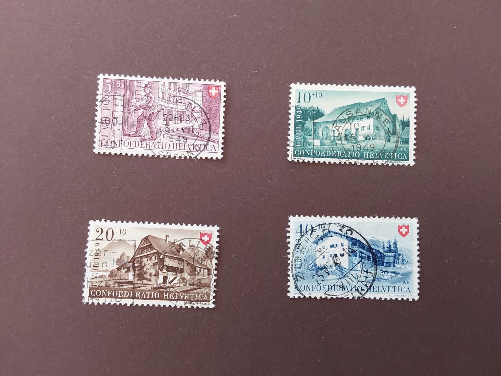 Alle Briefmarken: Pro Patria Satz 1949 – Gebraucht aus Stansstad von grimmli77