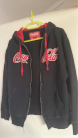 Coca Cola Hoodie schwarz mit Kapuze Grösse S
