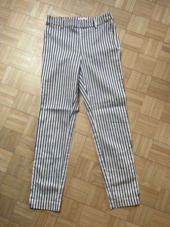 pantalon classe ligné bleu marine t.36
