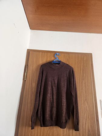 Pull Damart col montant 100% laine marron taille M/L