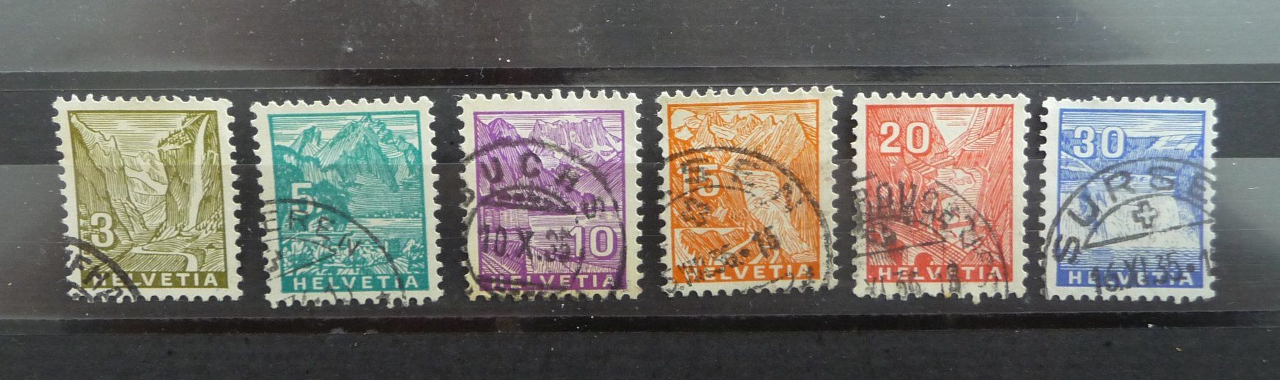 Tutti i francobolli: 1934 Schweiz 5 - 30 gestempelt – Usato da Horgen venduto da FIR-2008