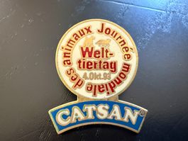 Catsan Welt-Tier Tag 1993 Anstecknadel / Pin RAR Sammlers...