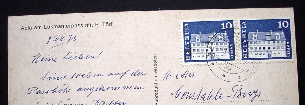 Cartoline postali: ACLA am Lukamanierpass mit P. Tödi – Usato da Jona venduto da philajona 1
