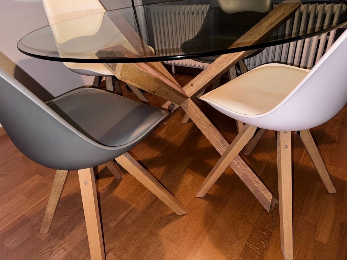 Jysk Set di tavolo e panche: Set de table ronde avec 4 chaises – Usato da pully venduto da asi_w6gl 1