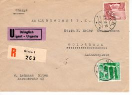 R - Brief dringlich - Olten - Solothurn 1952